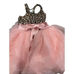 Girls Cheetah‎ Print Tutu Dress Party Special Occasion